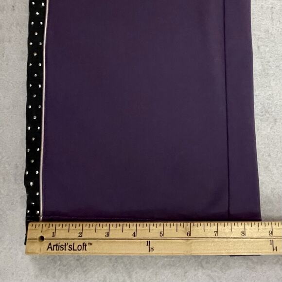 BCBG MAX AZRIA Track Pants Womens Medium Purple Rhinestone Logo Sweatpants - Picture 8 of 13